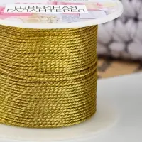 Нить для плетения, d=1 мм, 25&plusmn;1 м, цвет золотой
