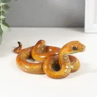 Фигурка полистоун лак &laquo;Оранжевая змея&raquo;, 19&times;10.3&times;6.5 см