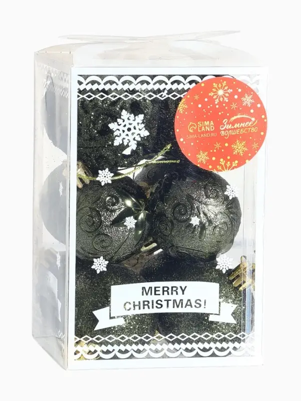 Ёлочные игрушки &laquo;Торжество&raquo;, шары новогодние, d=5 см, 12 шт., зелёный