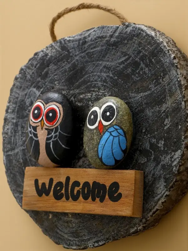 Панно WELCOME, 18×5×18 см, дерево, бежевое