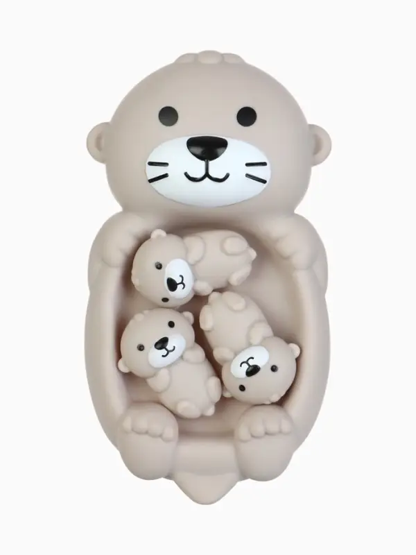 Набор резиновых игрушек для ванны Крошка Я &laquo;Милые выдры&raquo;, 18 см, 4 шт.