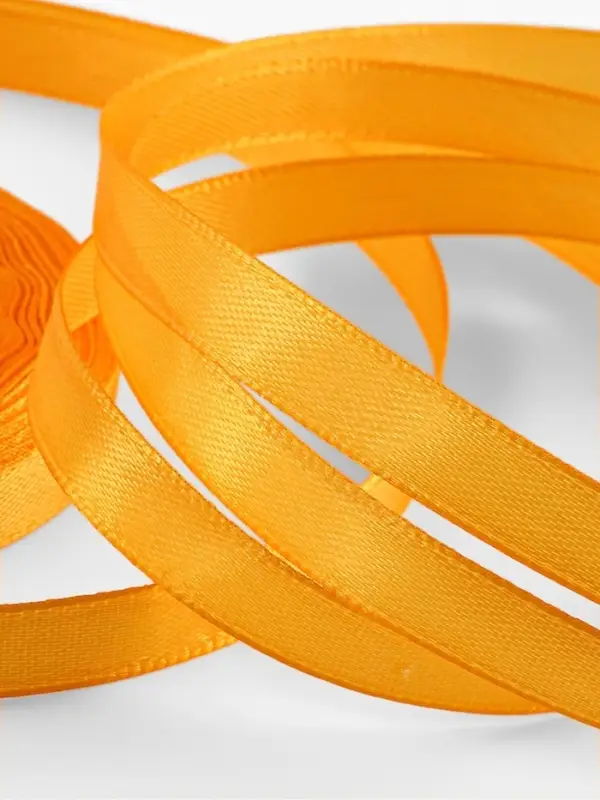 Лента атласная, 10 мм, 23±1 м, жёлто-оранжевая №17 Лента атласная, 10 мм, 23±1 м, жёлто-оранжевая №17