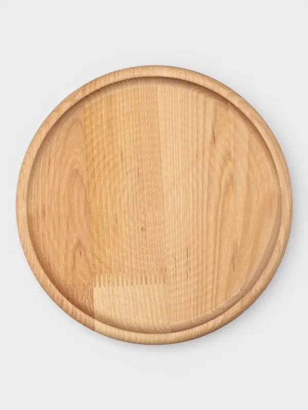 Подарочный набор посуды Adelica &laquo;Бари&raquo;, доска разделочная d=25 см, блюдо для подачи d=24 см, менажница 3 секции d=20 см, подставка, дерево берёза