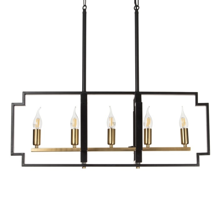 Люстра 2739/5 E14 40Вт черно-золотой 29,5х7,8х25-97 см BayerLux