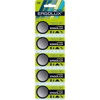 Батарейка Ergolux CR2016 BL-5 (CR2016-BP5, литиевая,3V), 5шт/уп