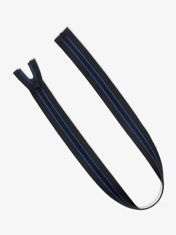 Молния &laquo;Трактор&raquo;, №5, разъёмная, замок автомат, 70 см, чёрная, синяя