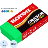 Ластик Kores цветной, 40x21x10mm в дисплей-боксе, цвет в асс 40303