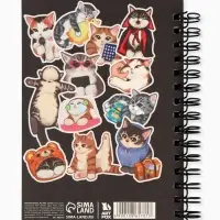 Записная книжка А6, 100 листов, в клетку &laquo;Мемные коты&raquo;