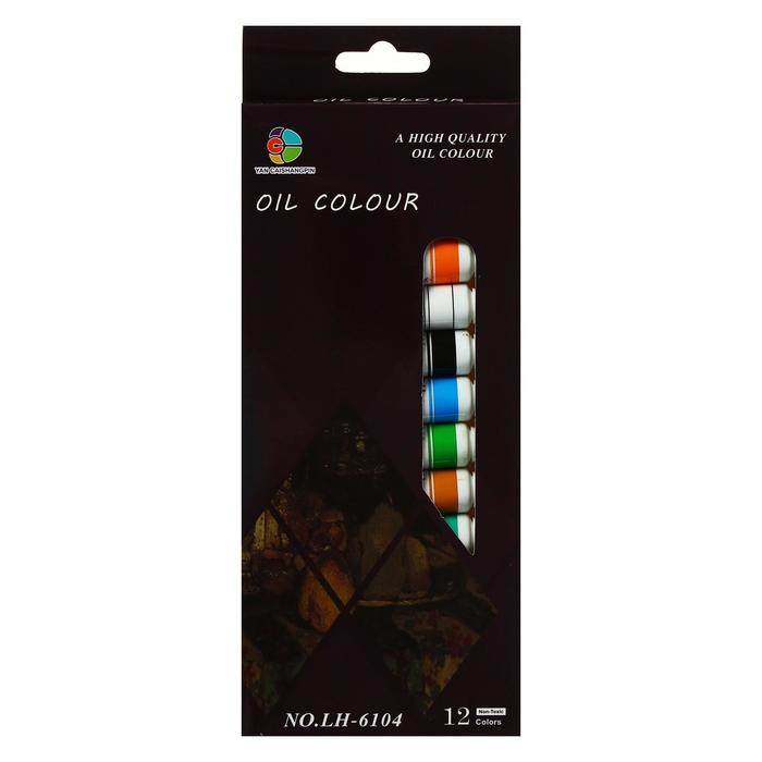 Краски масляные, 12 цветов, в пластиковой тубе, 12 мл, в картонной коробке Краски масляные, 12 цветов, в пластиковой тубе, 12 мл, в картонной коробке