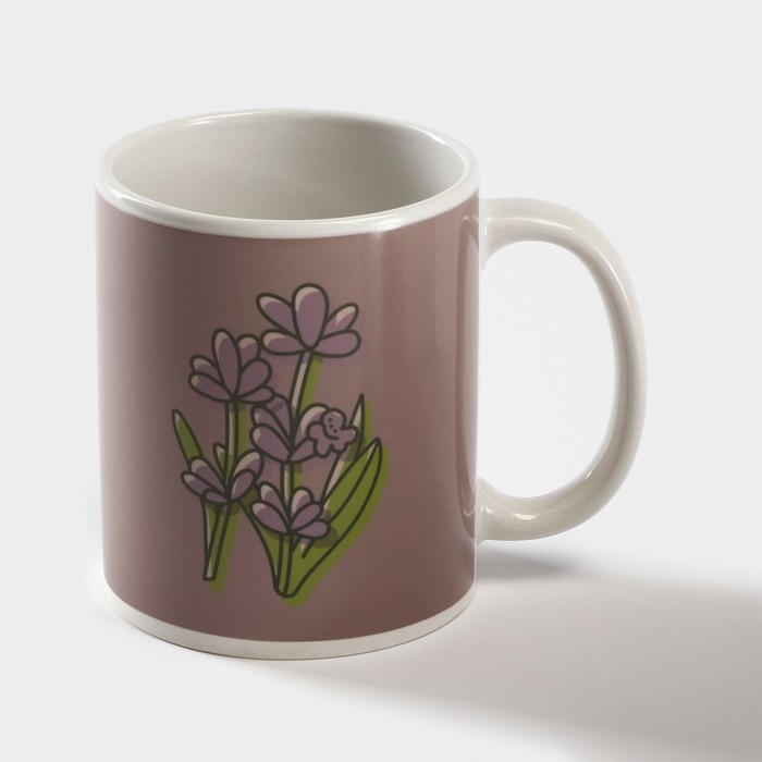 Кружка - хамелеон керамическая Доляна «С праздником весны тебя!», 350 мл, цвет сиреневый Кружка - хамелеон керамическая Доляна «С праздником весны тебя!», 350 мл, цвет сиреневый