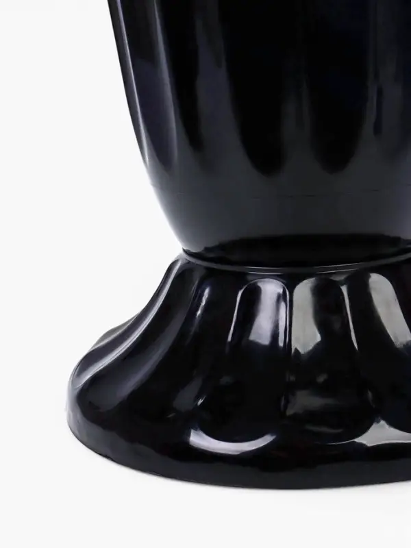 Ваза для цветов, 17 л, d=29 см, h=52 см, пластиковая, чёрная