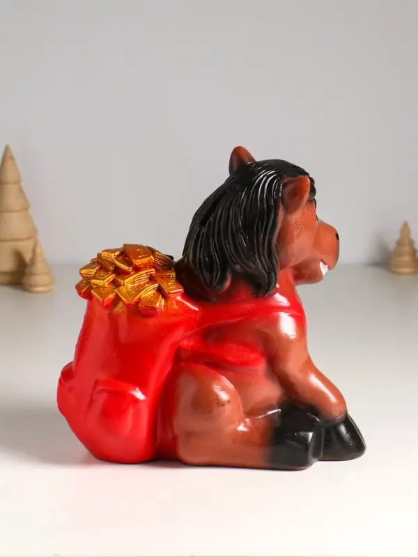 Копилка Копилка "Конь с деньгами" 21 см, коричневый