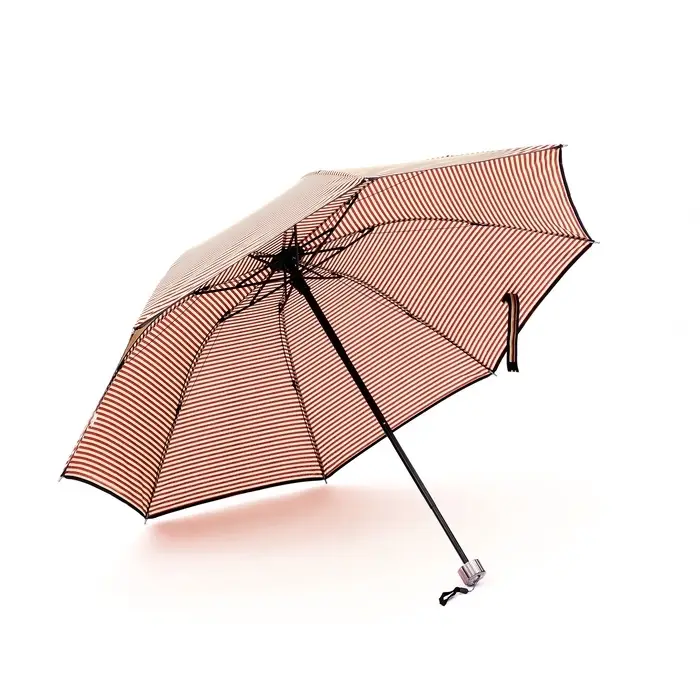Зонт механический &laquo;Полосы&raquo;, эпонж, 4 сложения, 8 спиц, R=50/57 см, d=100 см, МИКС