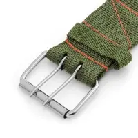 Ошейник, 65&times;4 см, ОШ 54-60 см, четырёхслойный с вертлюгом, полиэстер, зелёный