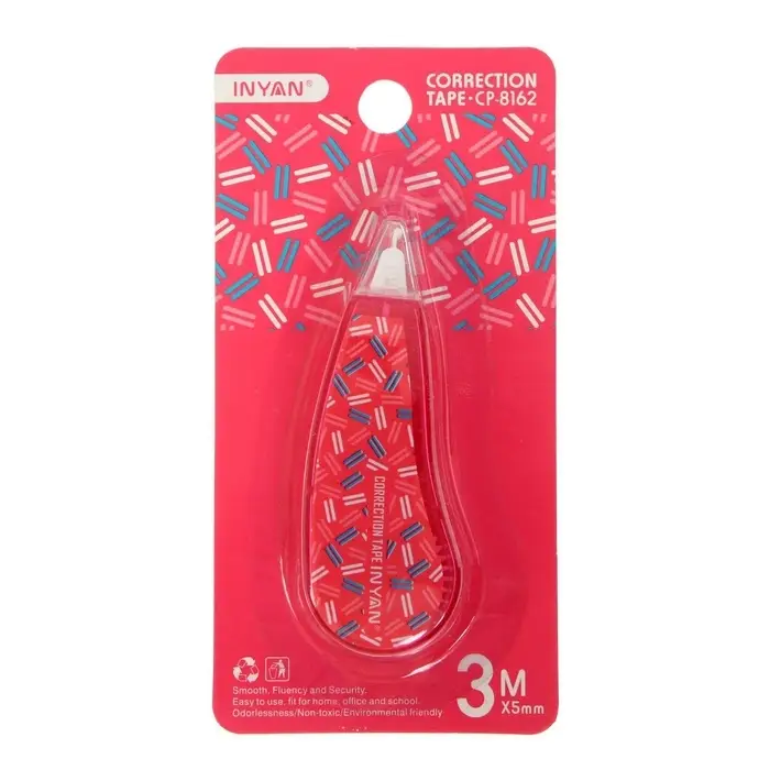 Корректор-лента 3 м &times; 5 мм, с рисунком, блистер, европодвес, корпус МИКС