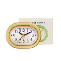 Будильник &laquo;Кантик&raquo; с подсветкой, 10&times;7.5 см, от батарейки АА, золотой