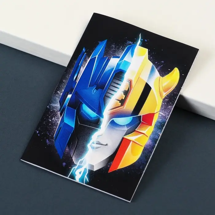 Блокнот А7, на скрепке, 16 листов, в клетку, Трансформеры Блокнот А7, на скрепке, 16 листов, в клетку, Трансформеры