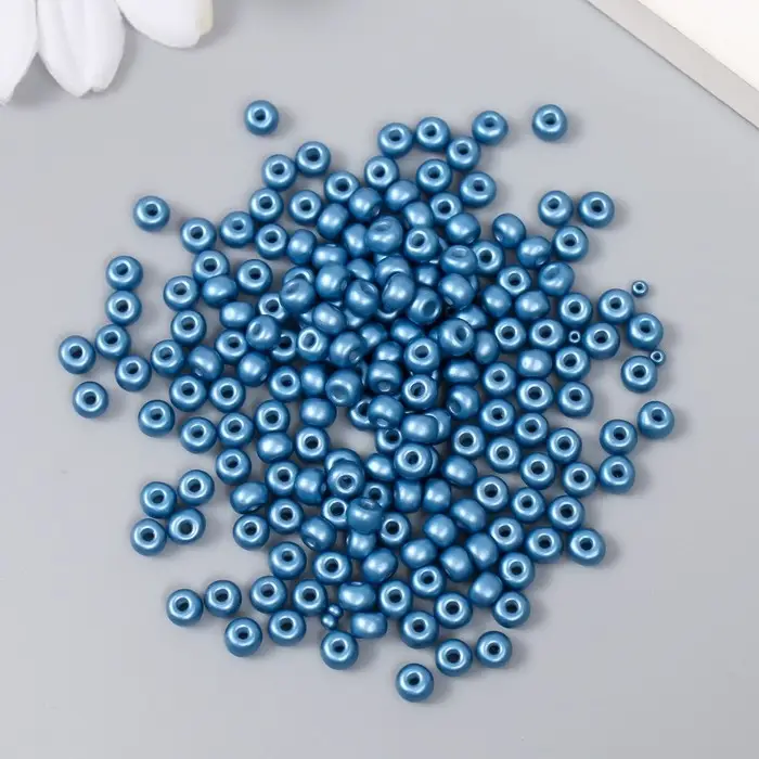 Бисер стекло 6/0  Бисер стекло 6/0 "Полуночно-синий" 15 гр