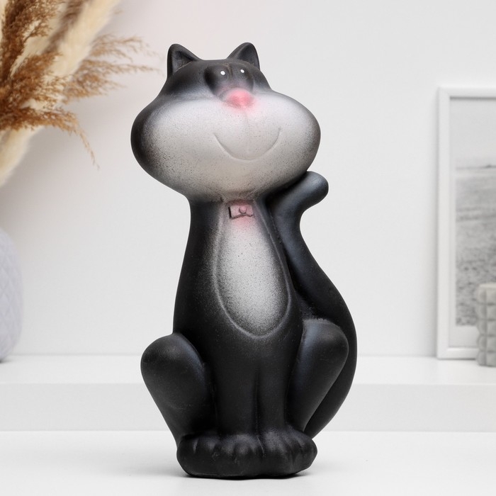 Копилка Копилка "Кот" черный с бантиком 28х15х11см