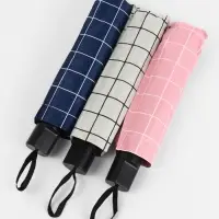 Зонт механический &laquo;Крупная клетка&raquo;, эпонж, 4 сложения, 8 спиц, R=48/55 см, d=96 см, МИКС