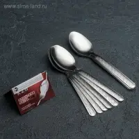 Ложки чайные «Крапинка», длина 13,5 см, 12 шт, цвет серебряный Ложки чайные «Крапинка», длина 13,5 см, 12 шт, цвет серебряный