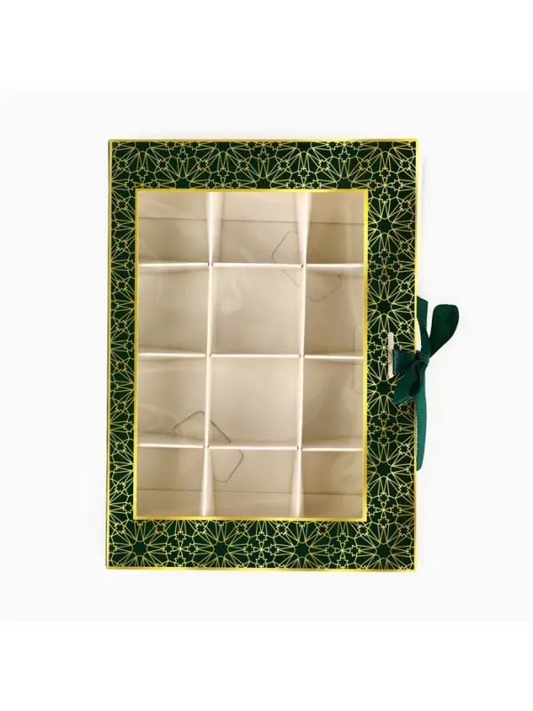 Коробка для конфет на Рамадан, 12 ячеек Eid Mubarak 18.5&times;13.5&times;3.5 см