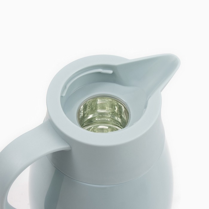 Термос-кофейник, 1.5 л, сохраняет тепло 24 ч, с термометром, стеклянная колба, серый