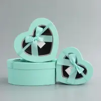 Набор коробок 3 в 1 сердца 22 х 20 х 9;  18.5 х 17 х 7.5; 1 6 х 14 х 6 см