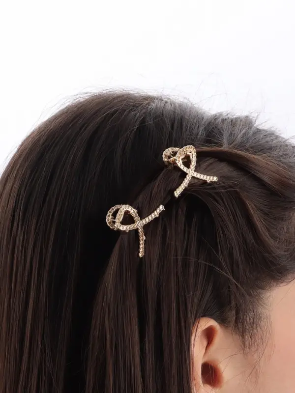 Крабик для волос «Эмма», петля, 3 см, золото Крабик для волос «Эмма», петля, 3 см, золото
