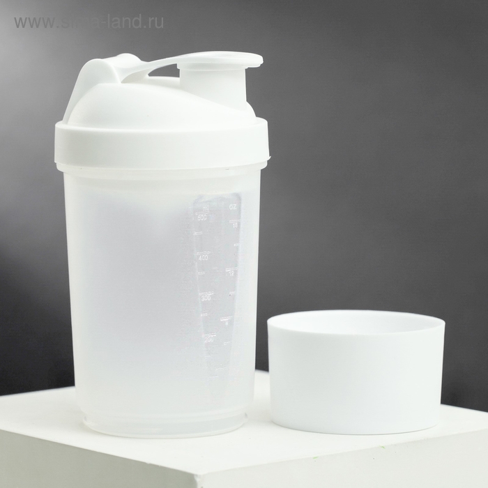 Шейкер спортивный с чашей под протеин, 500 мл Шейкер спортивный с чашей под протеин, 500 мл
