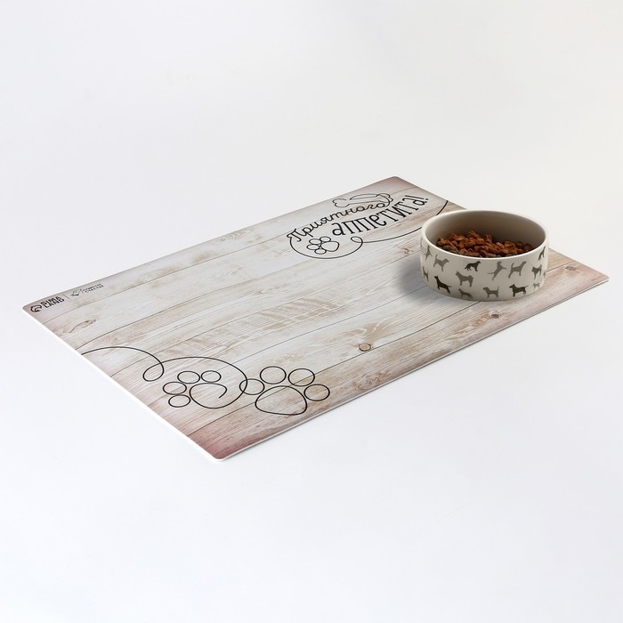 Коврик под миску нескользящий «Приятного аппетита», 43х28 см Коврик под миску нескользящий «Приятного аппетита», 43х28 см
