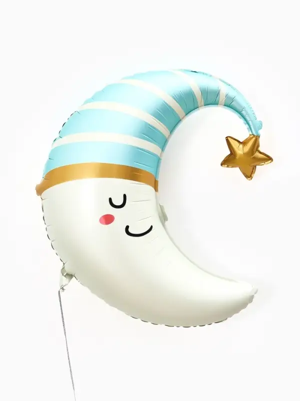 Воздушный шар фольгированный 28" &laquo;Месяц, голубой&raquo;