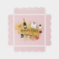 Коробка для кондитерских изделий с пластиковой крышкой «Подарки», 15 х 15 х 3 см
