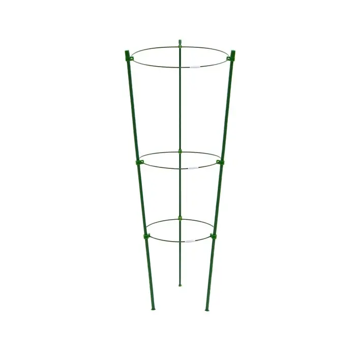 Кустодержатель, d=18&ndash;20&ndash;22 см, h=60 см, 3 кольца, металл, зелёный, Greengo