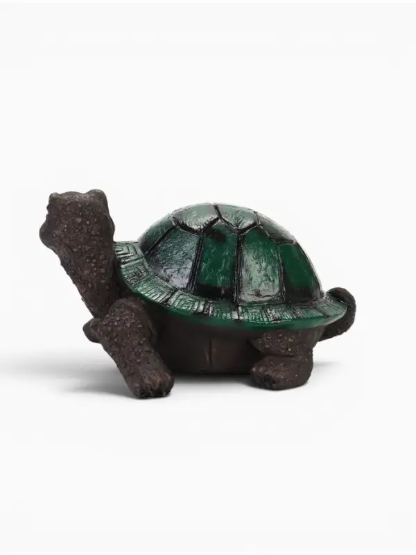 Садовая фигура из полистоуна &laquo;Тёмная черепаха&raquo;, 18&times;13&times;9 см