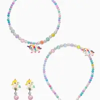 Комплект детский «Выбражулька» 3 предмета, клипсы, бусы, ободок, единорог, цветной Комплект детский «Выбражулька» 3 предмета, клипсы, бусы, ободок, единорог, цветной