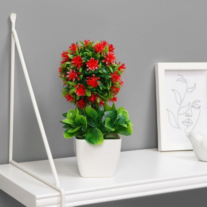 Бонсай в горшке Бонсай в горшке "Деревце с цветами в зелени" 7х21 см, микс