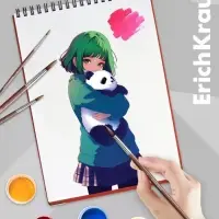 Набор кистей 4шт ErichKrause Panda Hugs