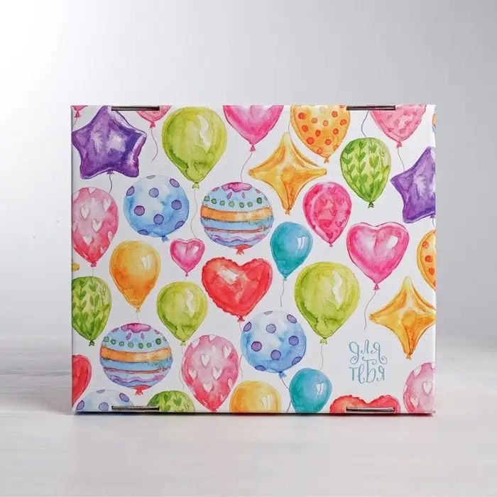 Коробка подарочная складная, упаковка, &laquo;Яркие шары&raquo;, 31&times;25.5&times;16 см