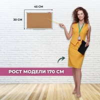 Доска пробковая Attache Iron 30х45 металл. рама