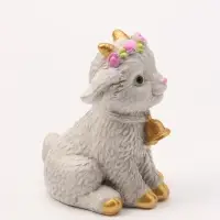 Фигурка декоративная &laquo;Козленок с колокольчиком&raquo;, 8&times;5&times;7 см, серая