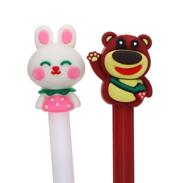 Ручка - прикол гелевая Calligrata «Зверушки» штрихкод на штуке, МИКС