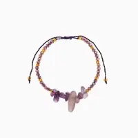 Браслет, длина 16 см, цв. сиреневый, красный Браслет, длина 16 см, цв. сиреневый, красный