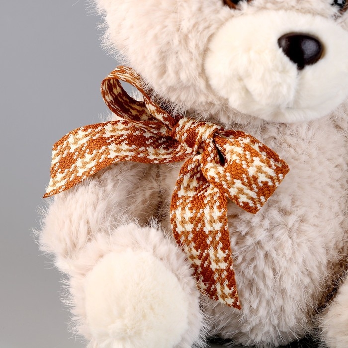 Мягкая игрушка «Мишка» с бантиком, 24 см, бежевый Мягкая игрушка «Мишка» с бантиком, 24 см, бежевый