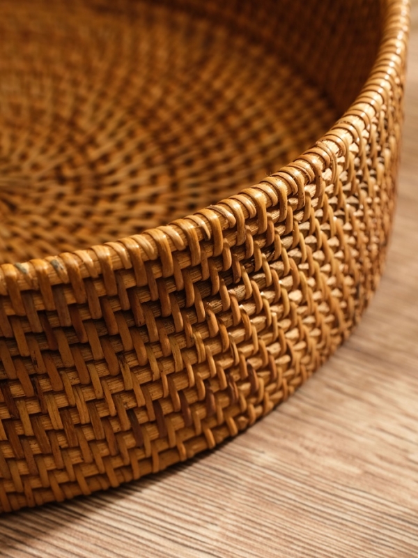 Корзина плетеная ротанг, 25х25х7 см