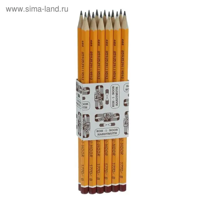 Карандаш чернографитный Koh-I-Noor 1770 B BLACK SUN, гранёный Карандаш чернографитный Koh-I-Noor 1770 B BLACK SUN, гранёный