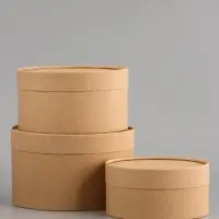 Набор подарочных коробок 3 в 1, завальцованные, крафт, 20&times;12 - 18&times;10 - 16&times;8 см