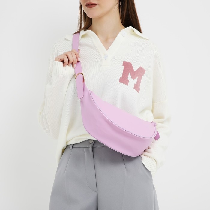 Сумка женская из искусственной кожи NAZAMOK, 28*15 см, сиреневый цвет Сумка женская из искусственной кожи NAZAMOK, 28*15 см, сиреневый цвет