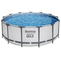 Бассейн каркасный Pool Set, 396 х 122 см, фильтр-насос, лестница, тент, 5618W