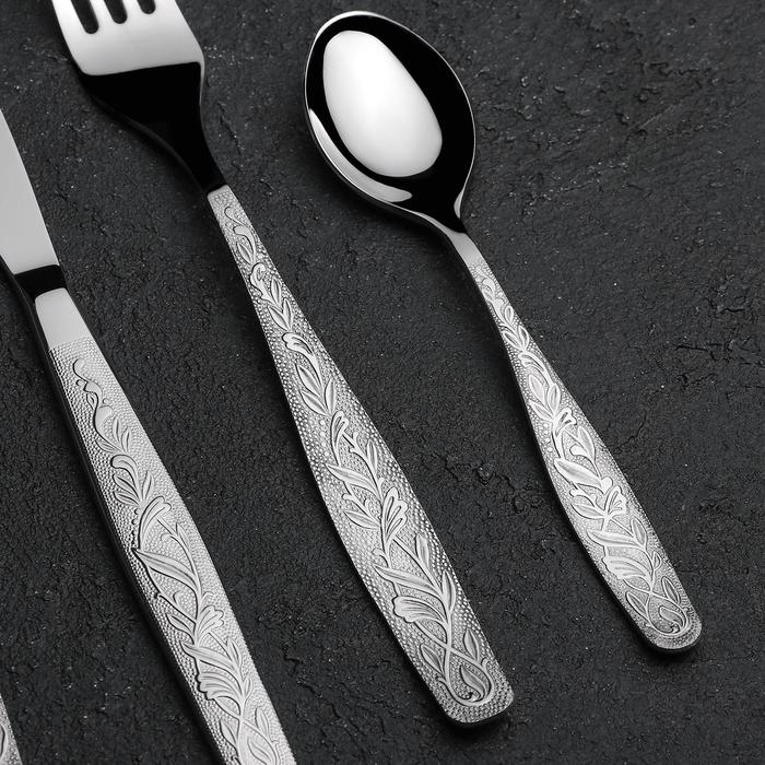 Набор столовый «Уралочка», 24 предмета, толщина 2 мм, декоративная коробка